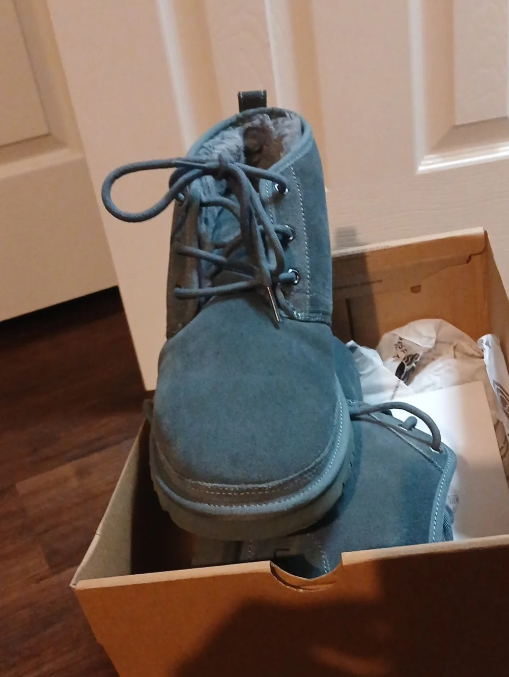 UGG Men's Teal Suede Chukka Boot with Plush Lining
